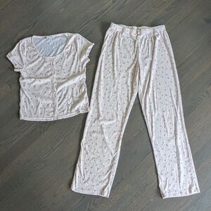 Sleep Junkie Women's Floral Print Pajama Set, Medium